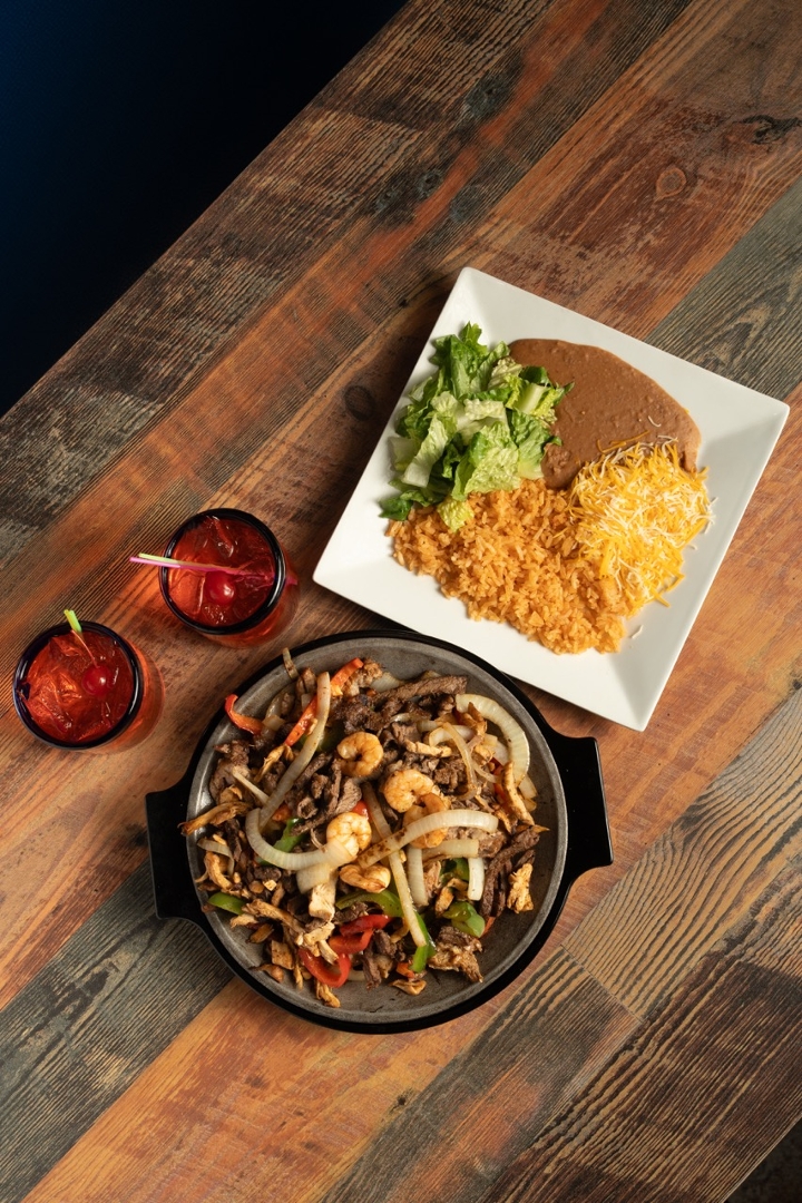 Fajitas for Two (Chicken Steak Shrimp and Carnitas).