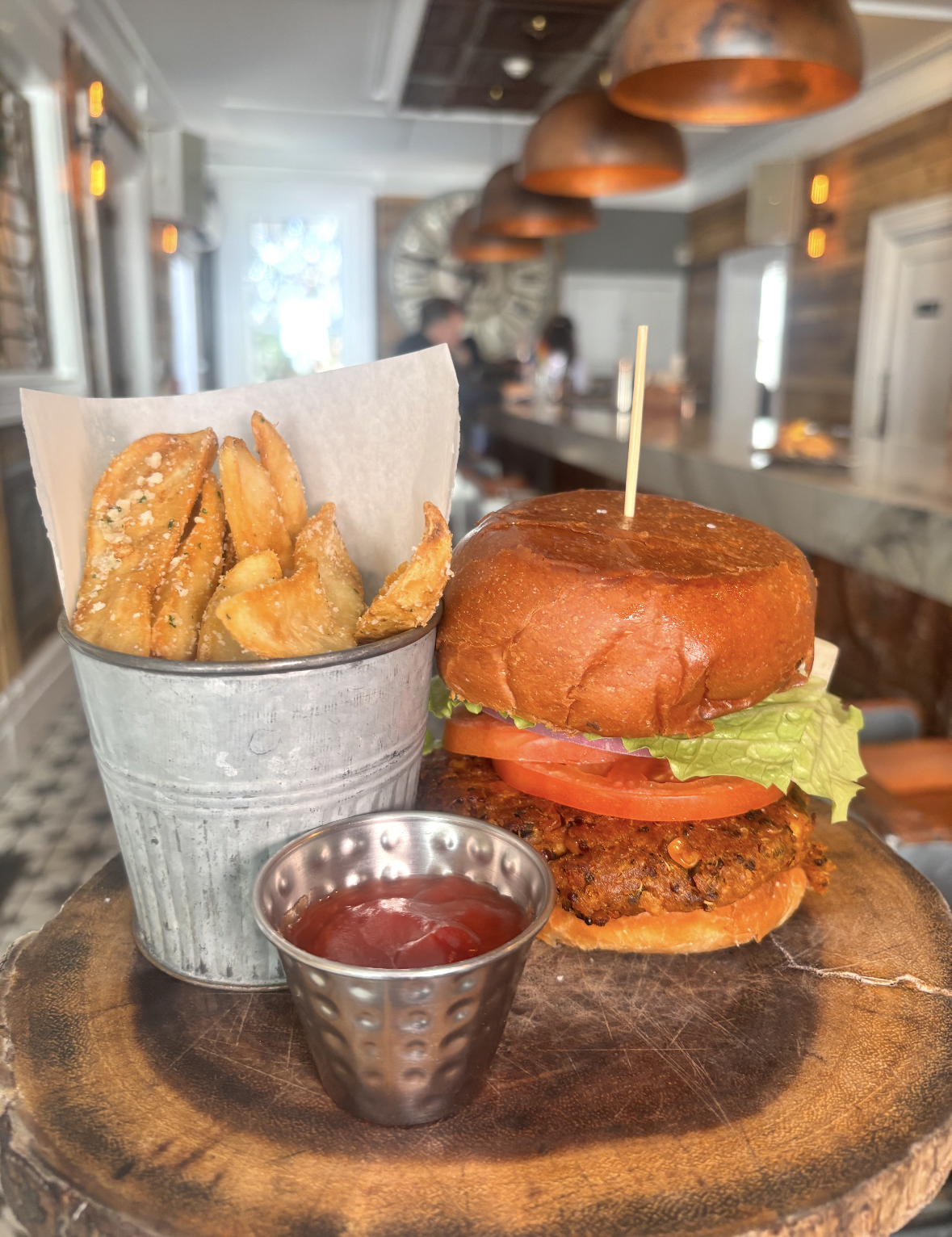 Sweet Potato & Quinoa Burger.