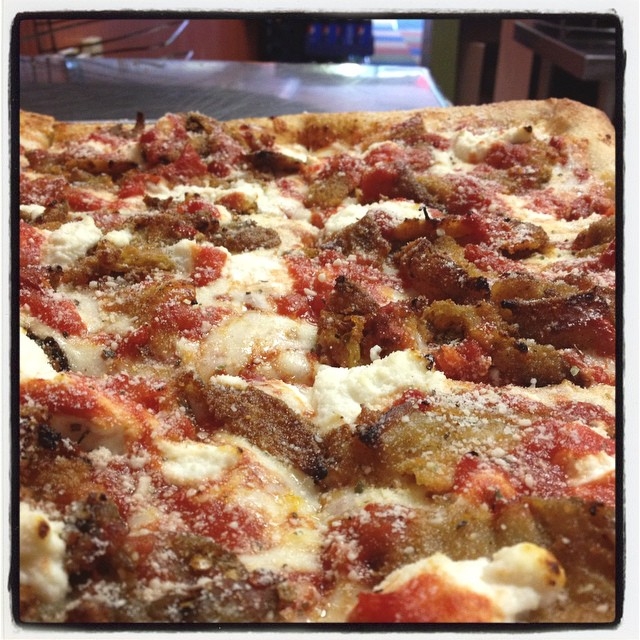 10" SICILIAN EGGPLANT PARMESAN PIZZA.