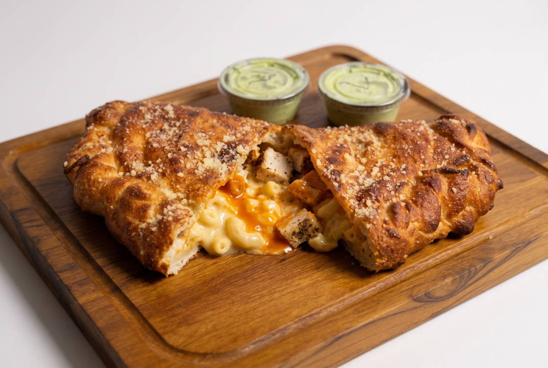 🔥 Buffalo Chicken Mac Calzone.