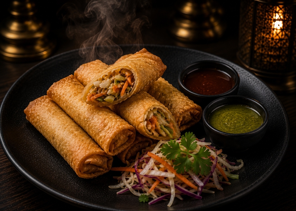 Vegetable Spring Rolls.