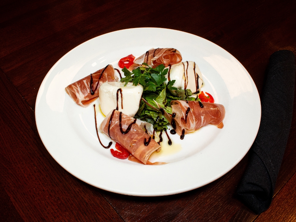 Burrata and Prosciutto.