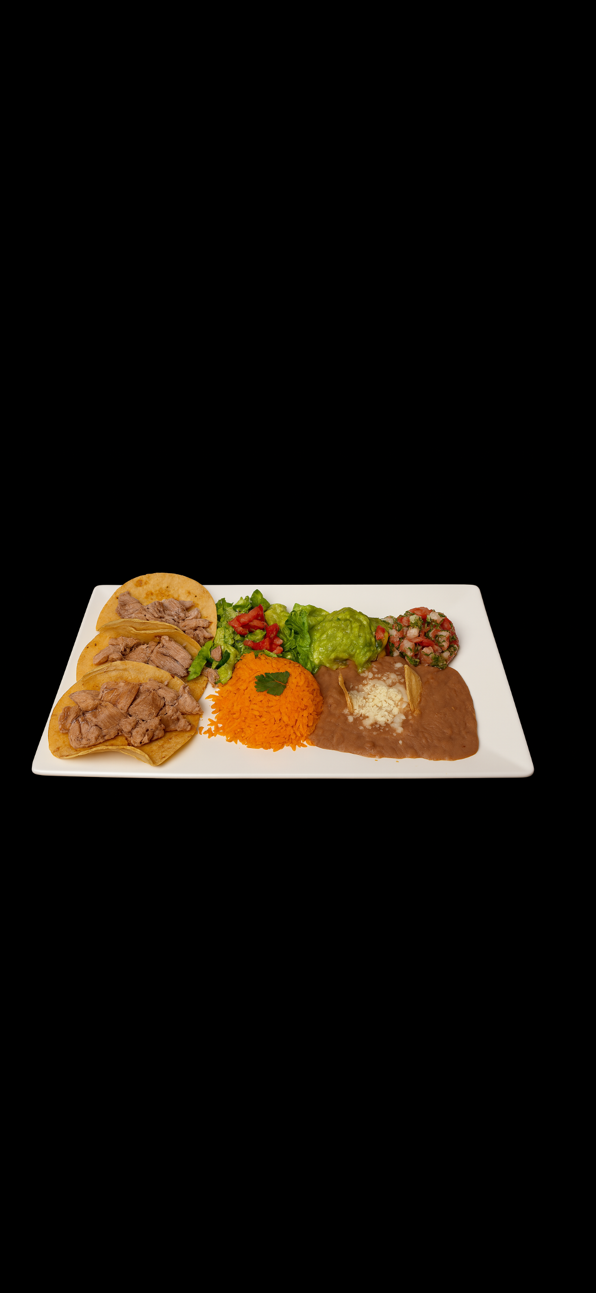 Taco Plate Carnitas.