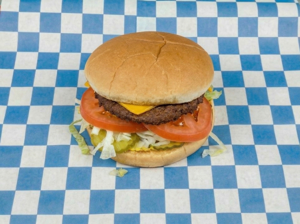 DOUBLE VEGGIE CHEESEBURGER.