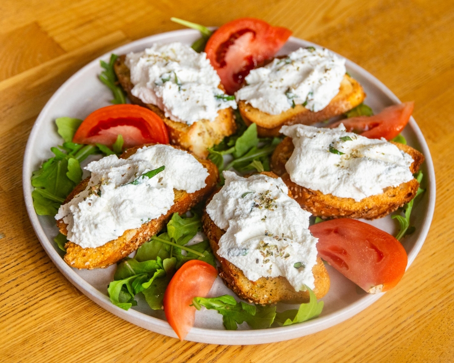 Crostini with Whipped Ricotta.