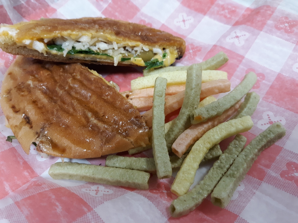 Green Grilled Cheese Panini.