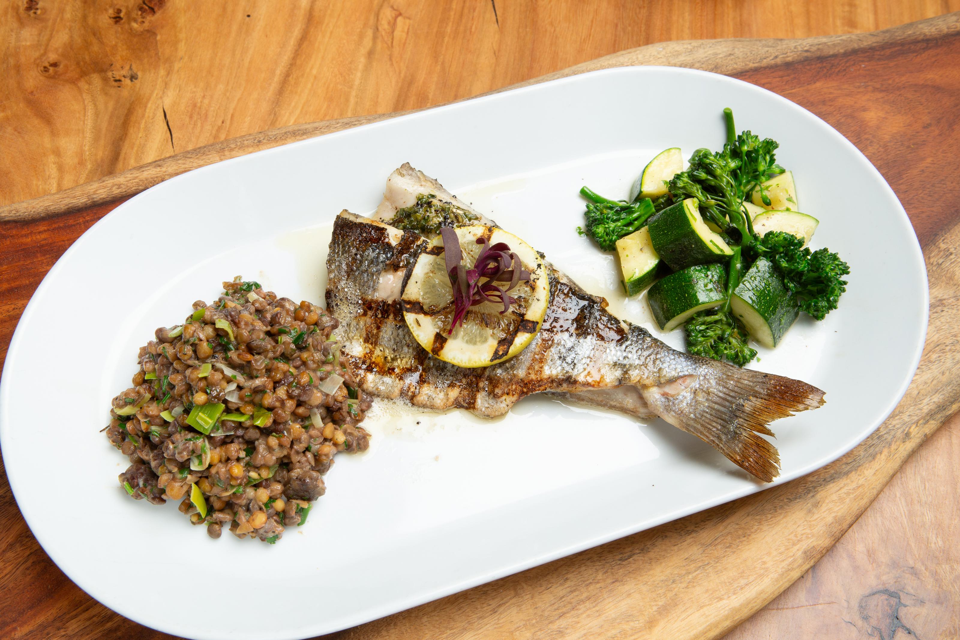 Grilled Mediterranean Branzino/Loup de Mer.