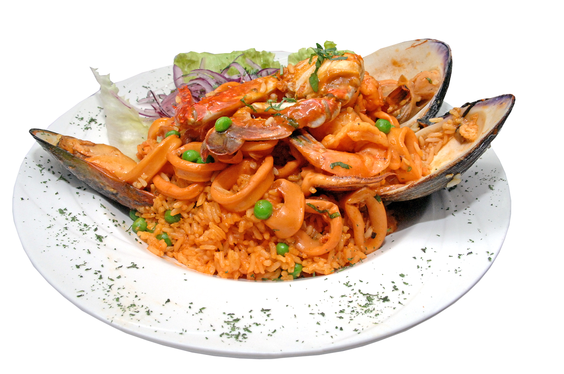 Arroz Con Mariscos.
