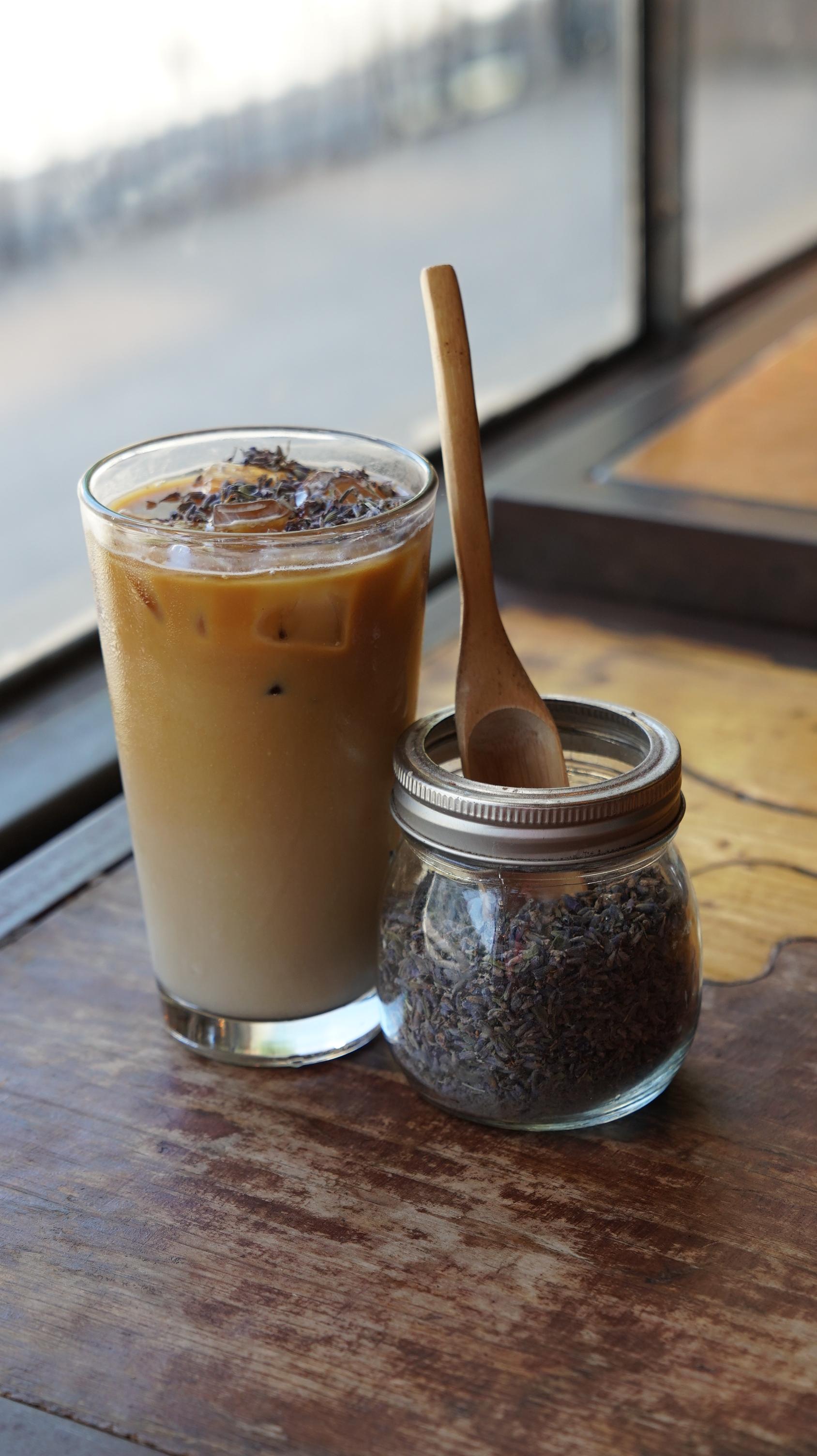 Lavender Latte Iced.