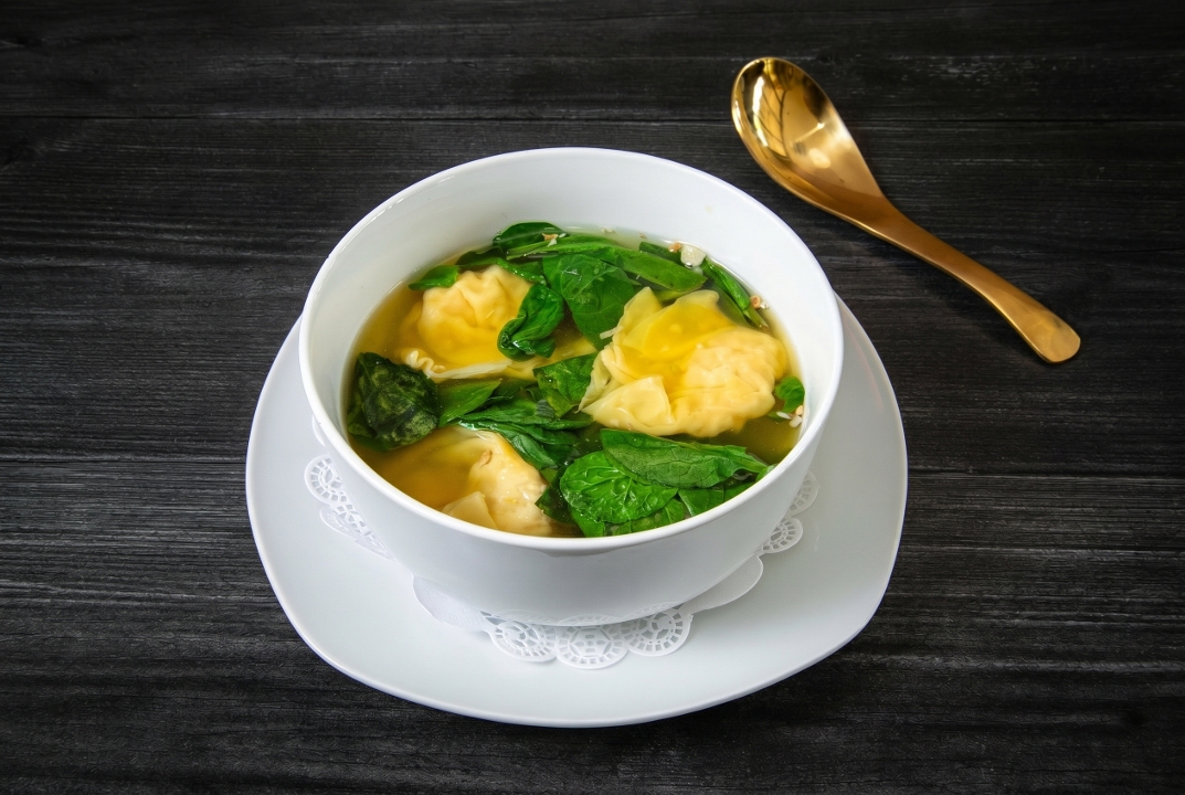 Shrimp wonton soup.