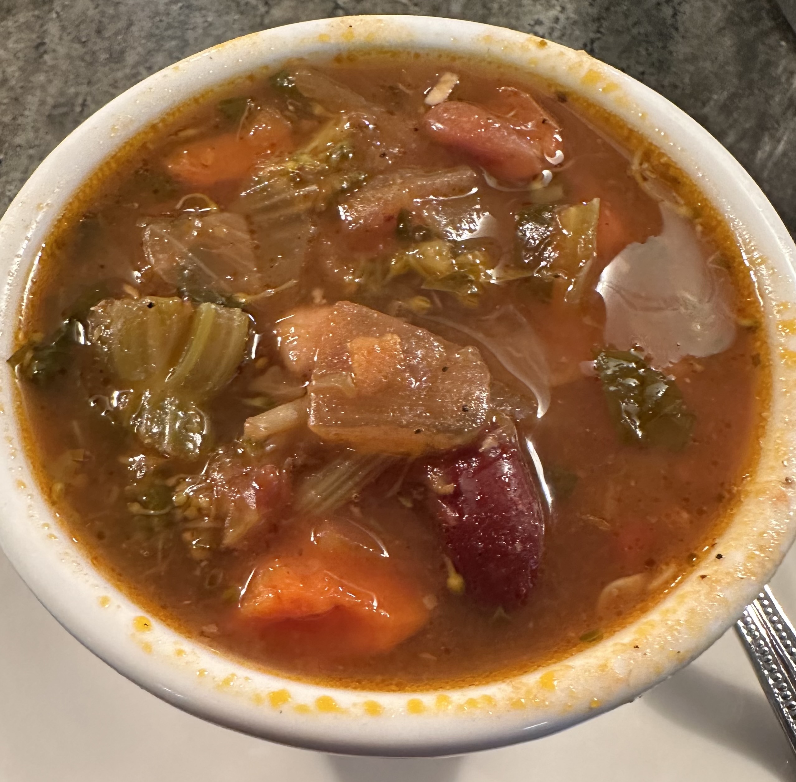 Cup Minestrone Soup.