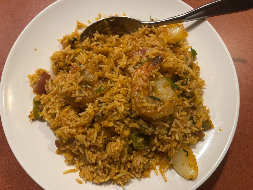 Prawns Biryani.