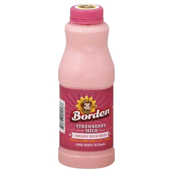Borden Milk, Strawberry - 1 Pt.