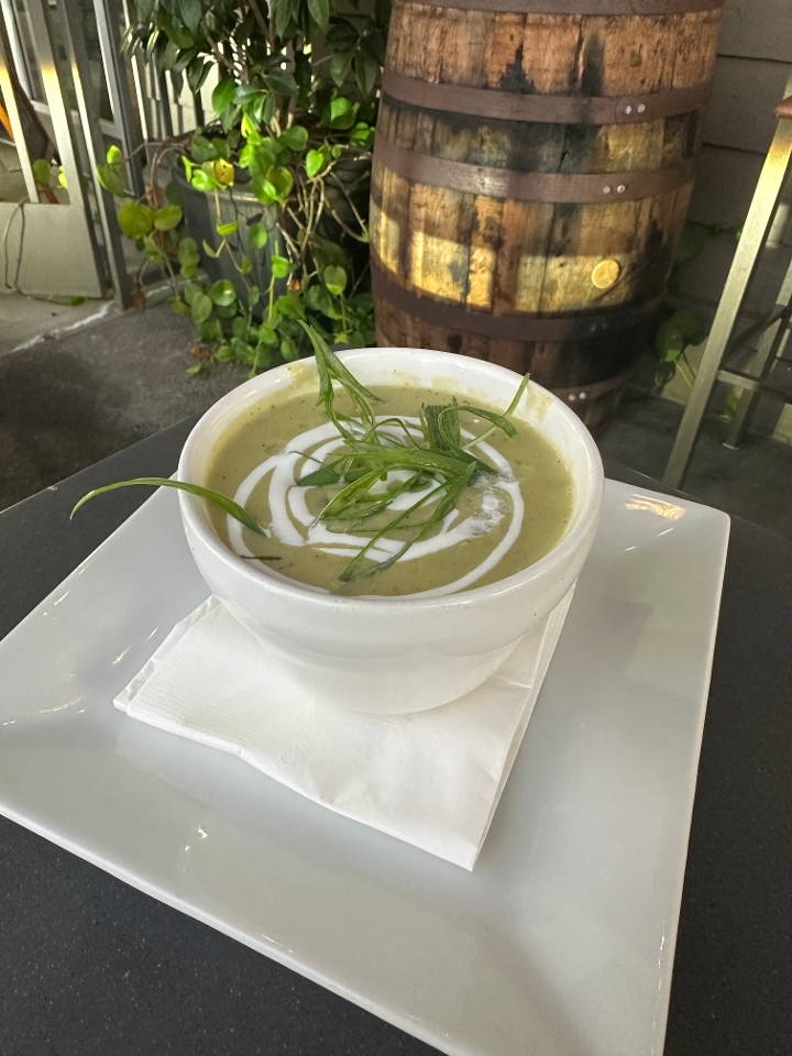 Artichoke and Poblano Soup.