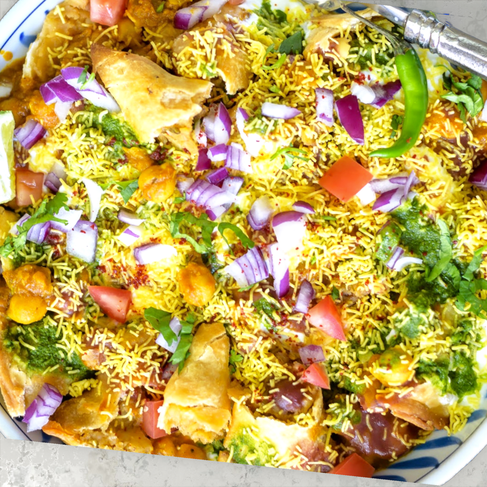 Samosa Chaat.