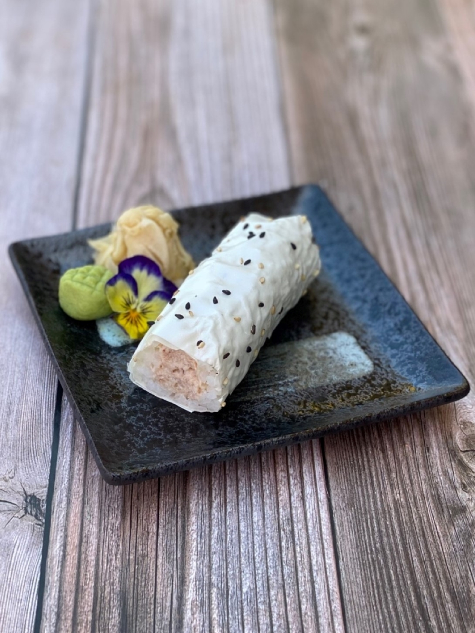 Baked Blue Crab Hand Roll.