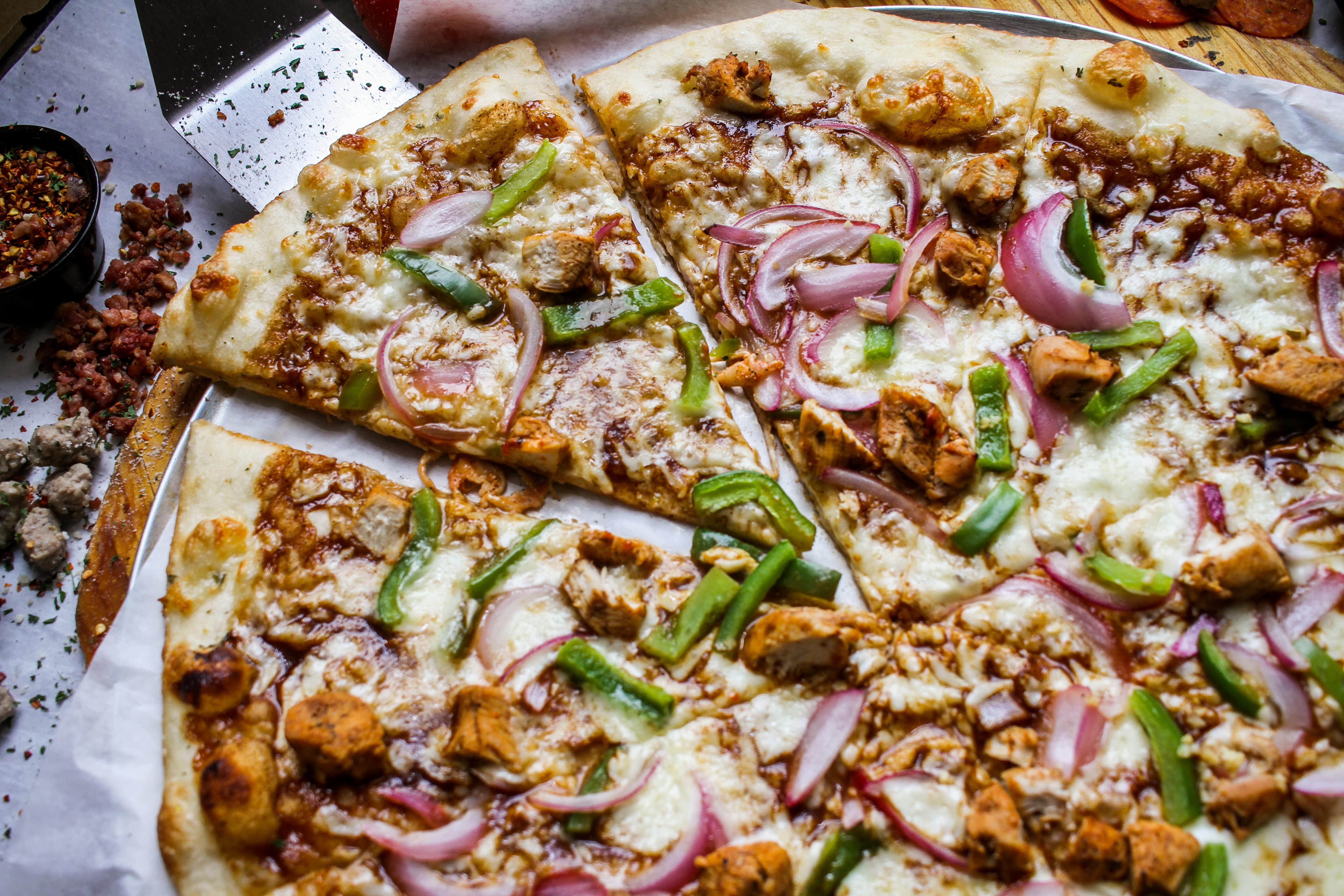 Large Jamaican Jerk Pizza.