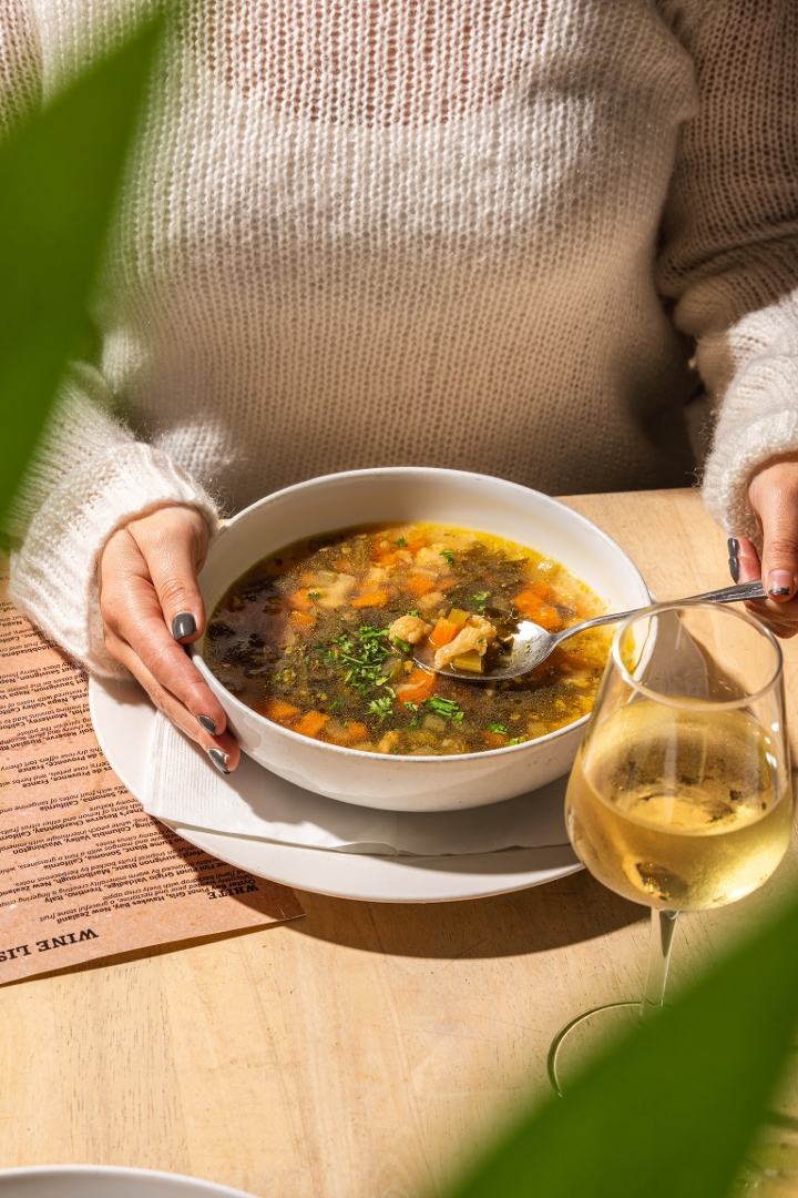 VEGGIE HOME STYLE SOUP.