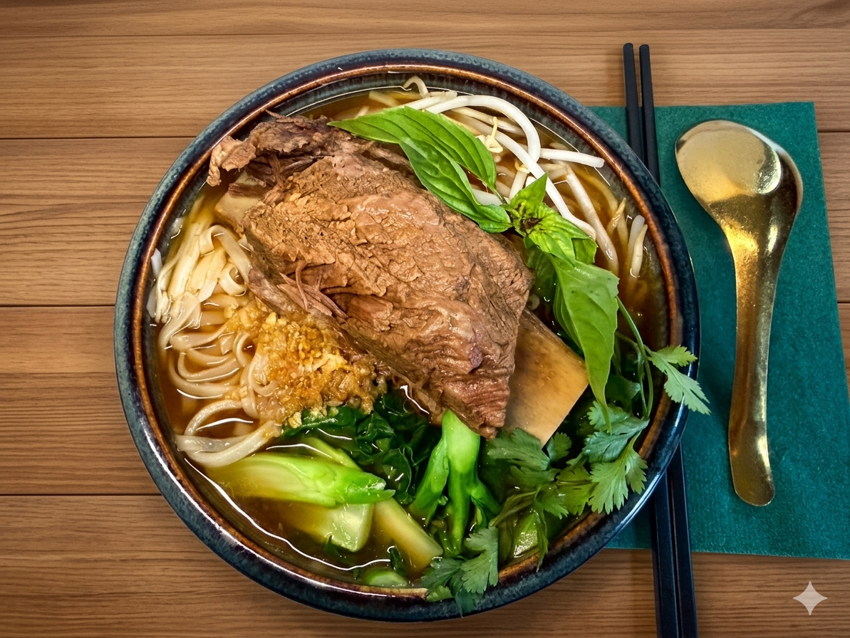 Beef Short Rib Nood!e Soup.