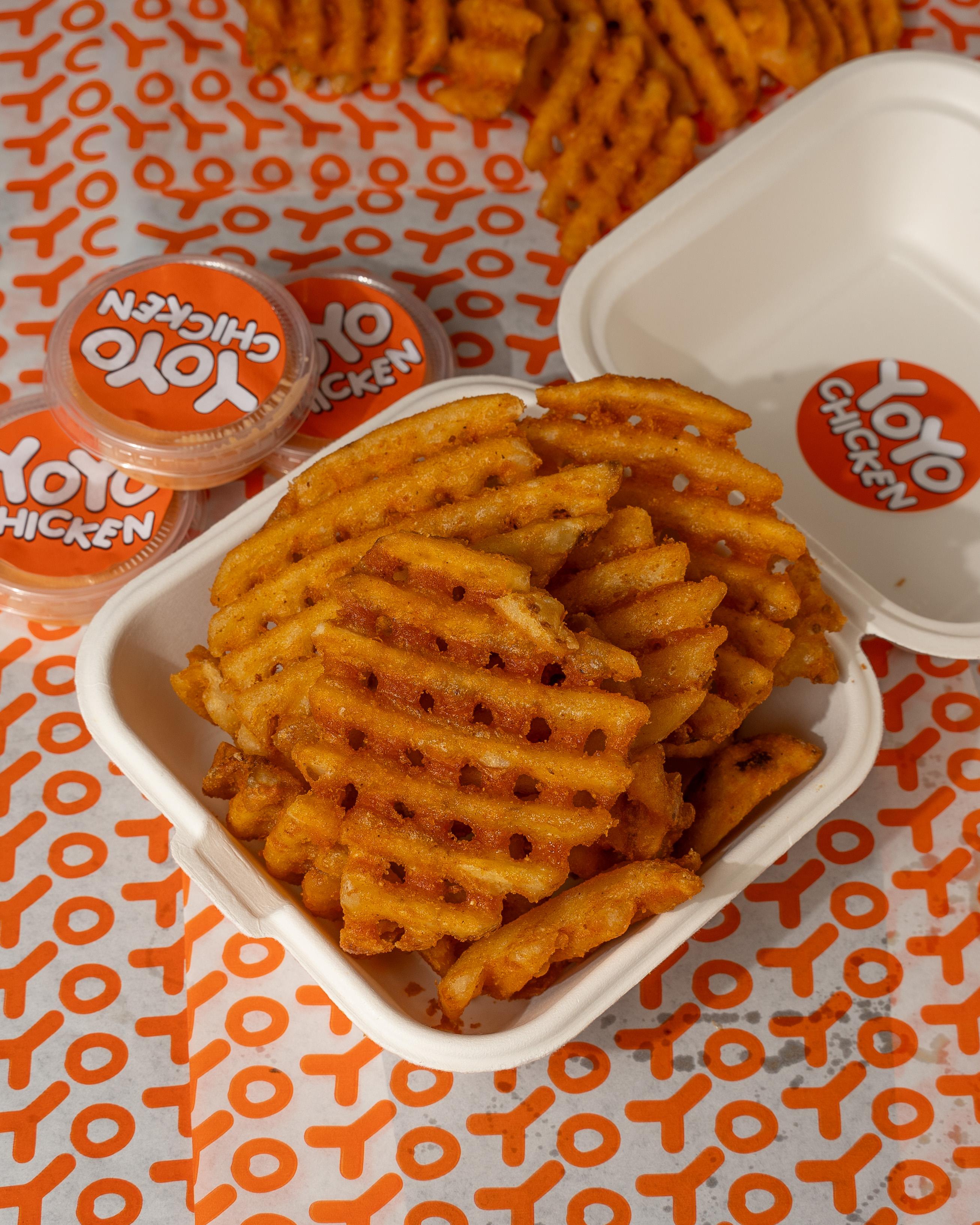 Waffle Fries Large.