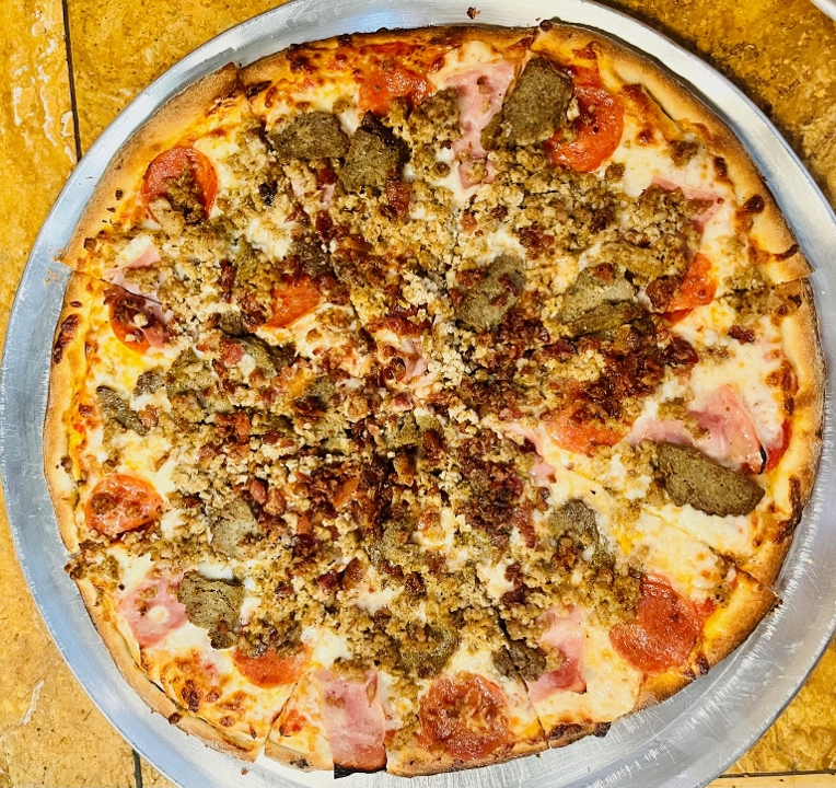 Meat Lovers Supreme Pizza.
