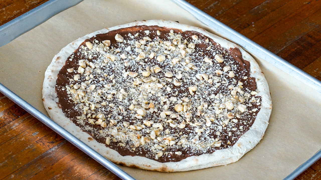 Nutella Dessert Pizza.