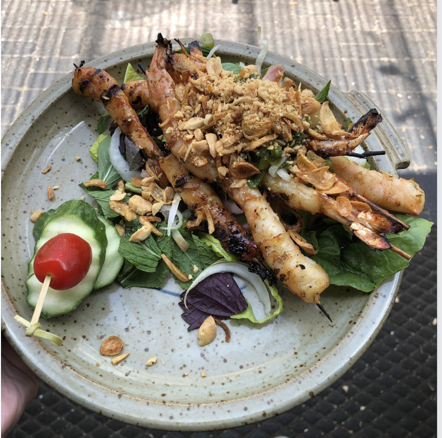 Lemongrass Shrimp Skewers.