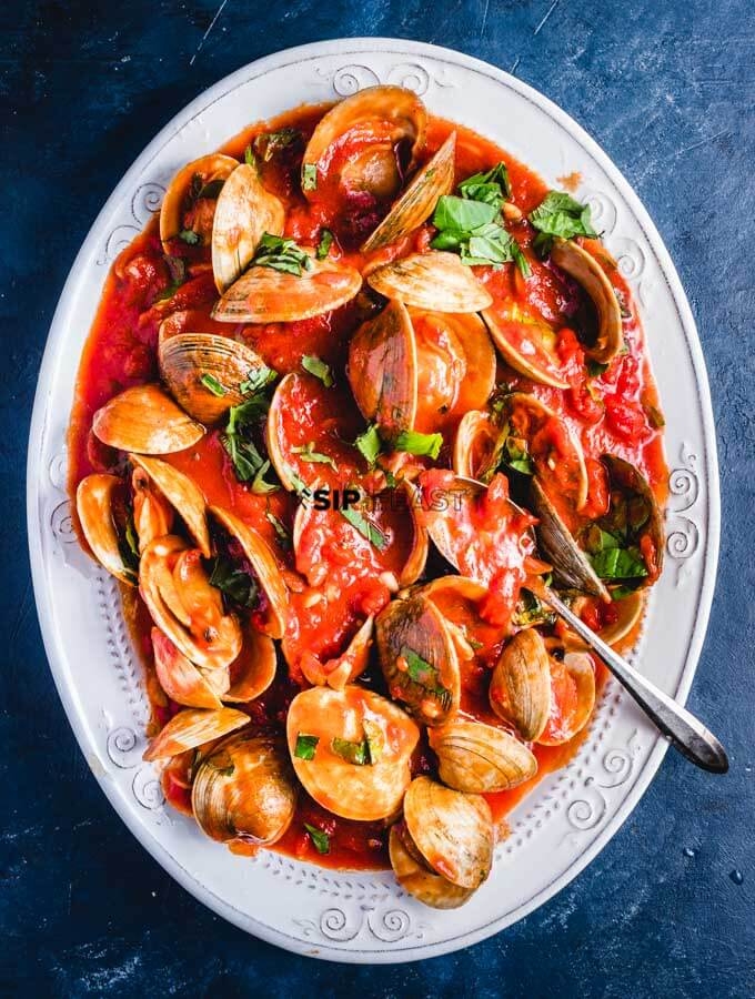 Clams Marinara.