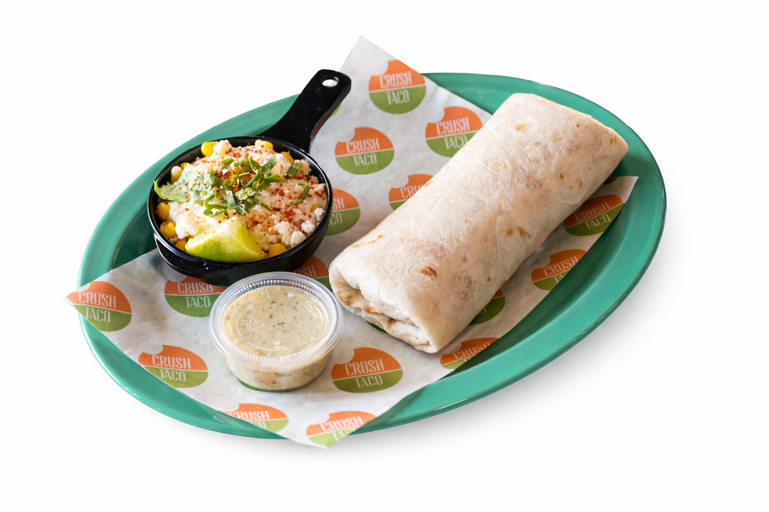 Queso Chicken Burrito Combo.
