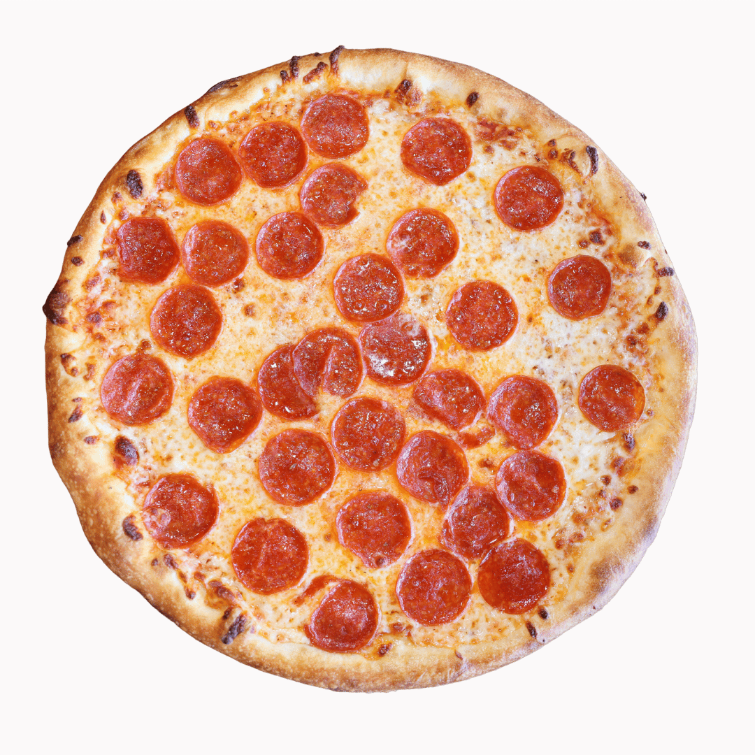 18" Pepperoni Pizza.