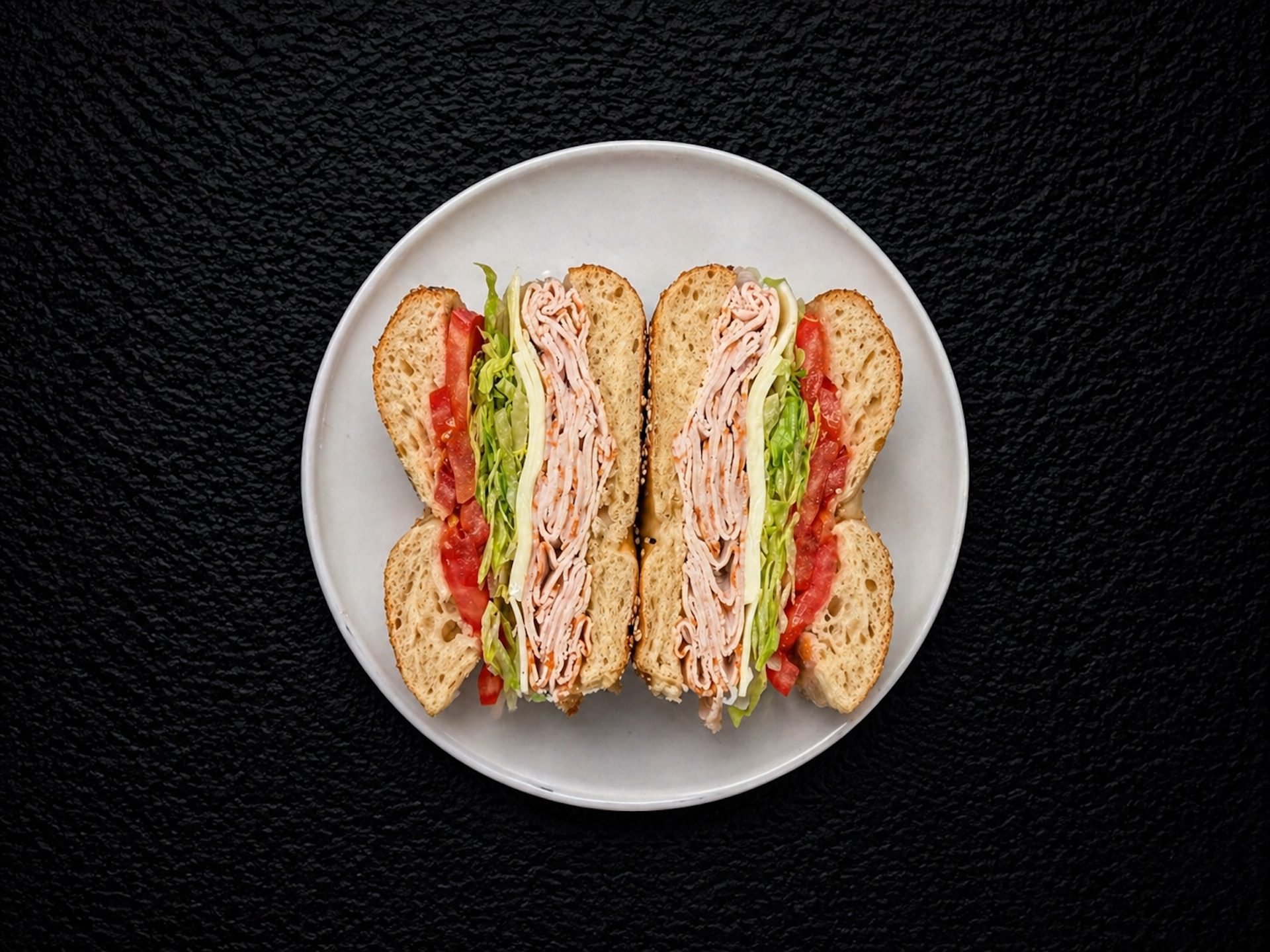 Turkey & Swiss Sandwich.