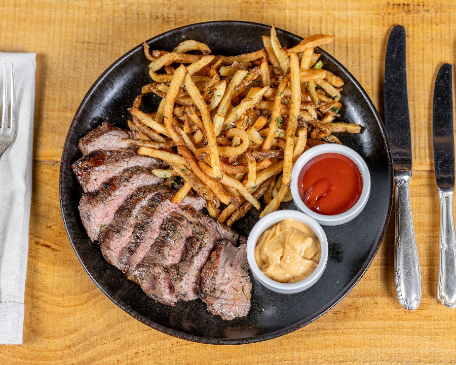 Bison Steak Frites.