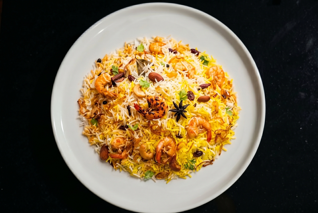 Shrimp Biryani.