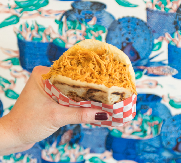 Shredded Chicken Arepa.