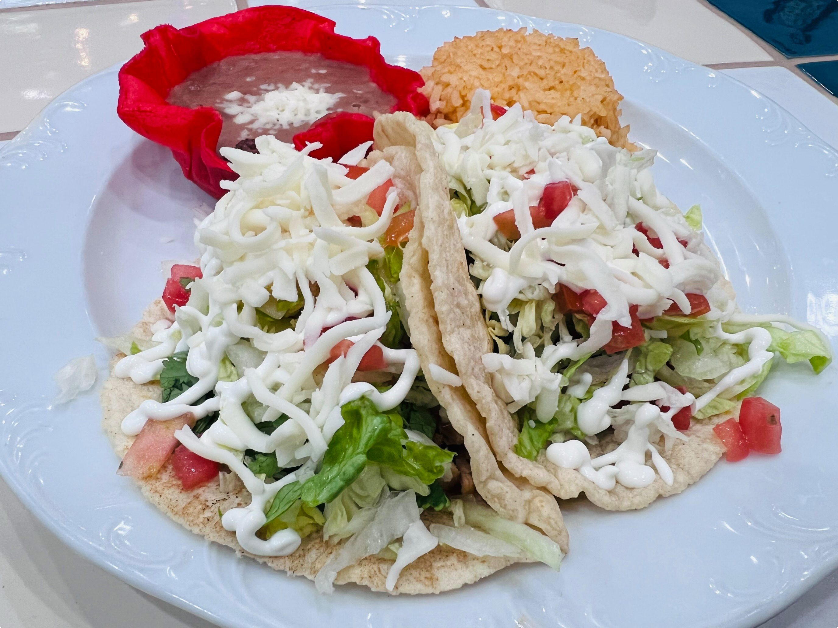 Soft Corn Tortilla Taco Plate.