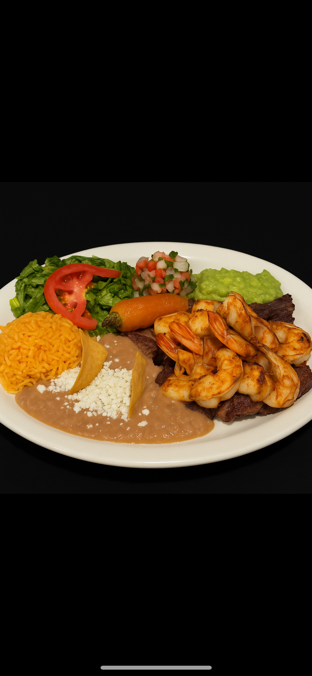 Carne Asada Camarones.