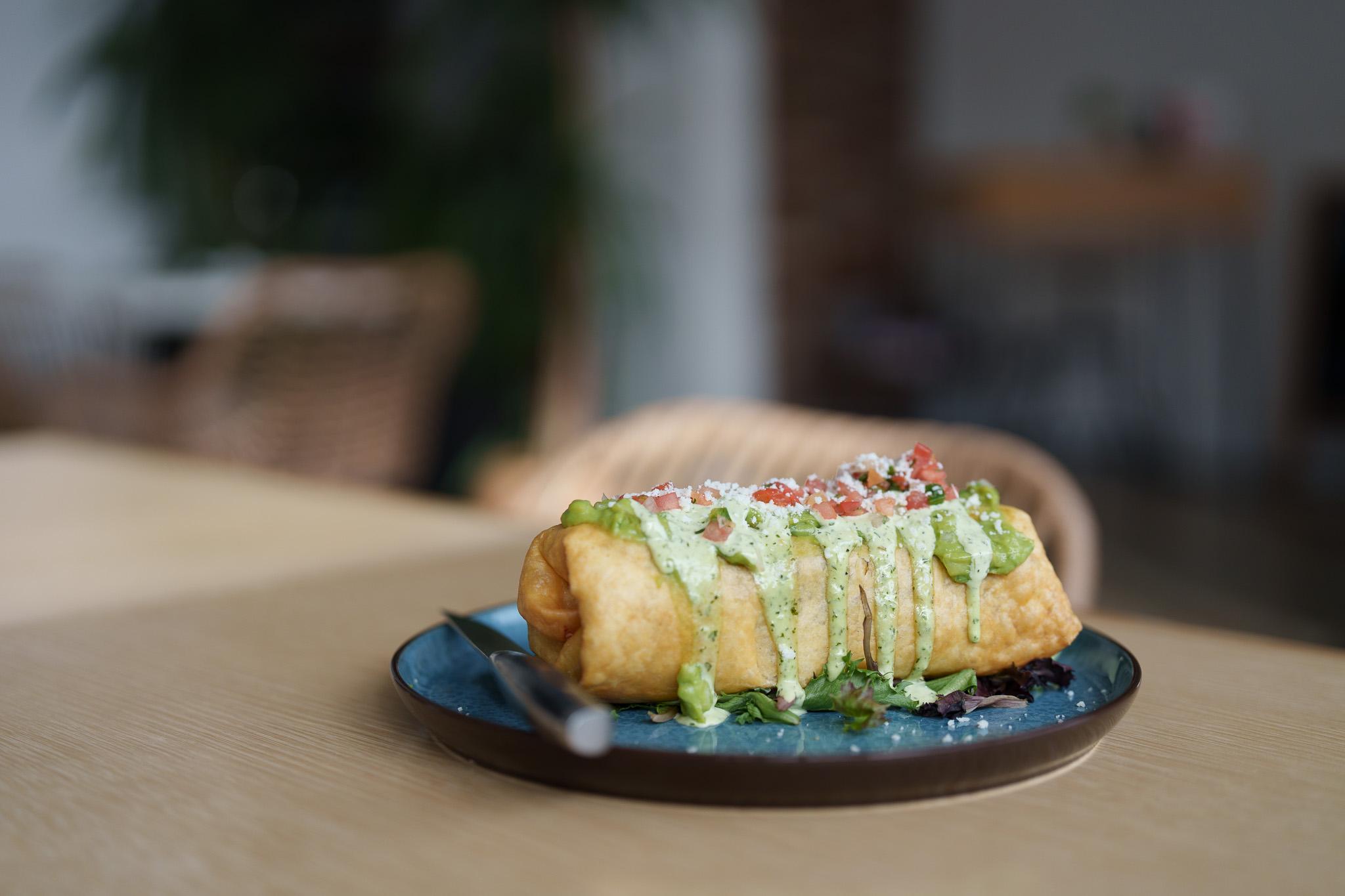 Chicken Tinga Chimichanga.