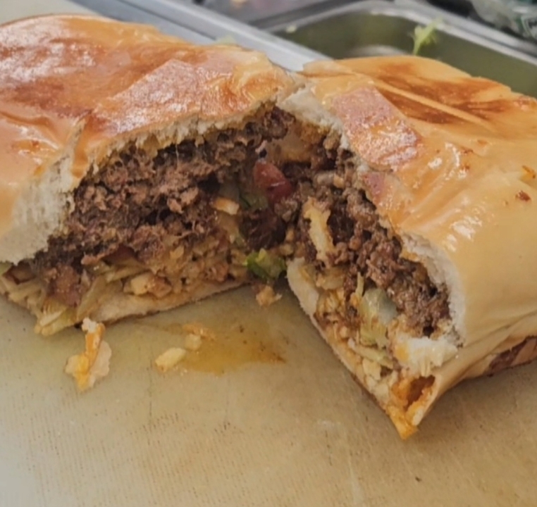 Frita Cubana / Cuban Hamburger.