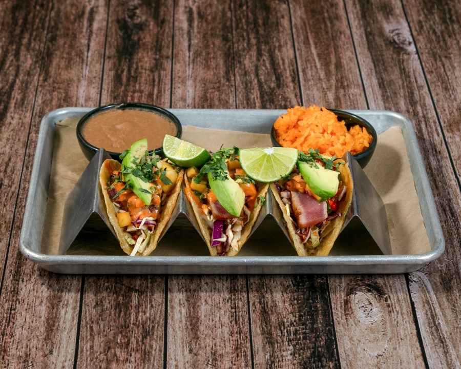 Seared Tuna Tacos.