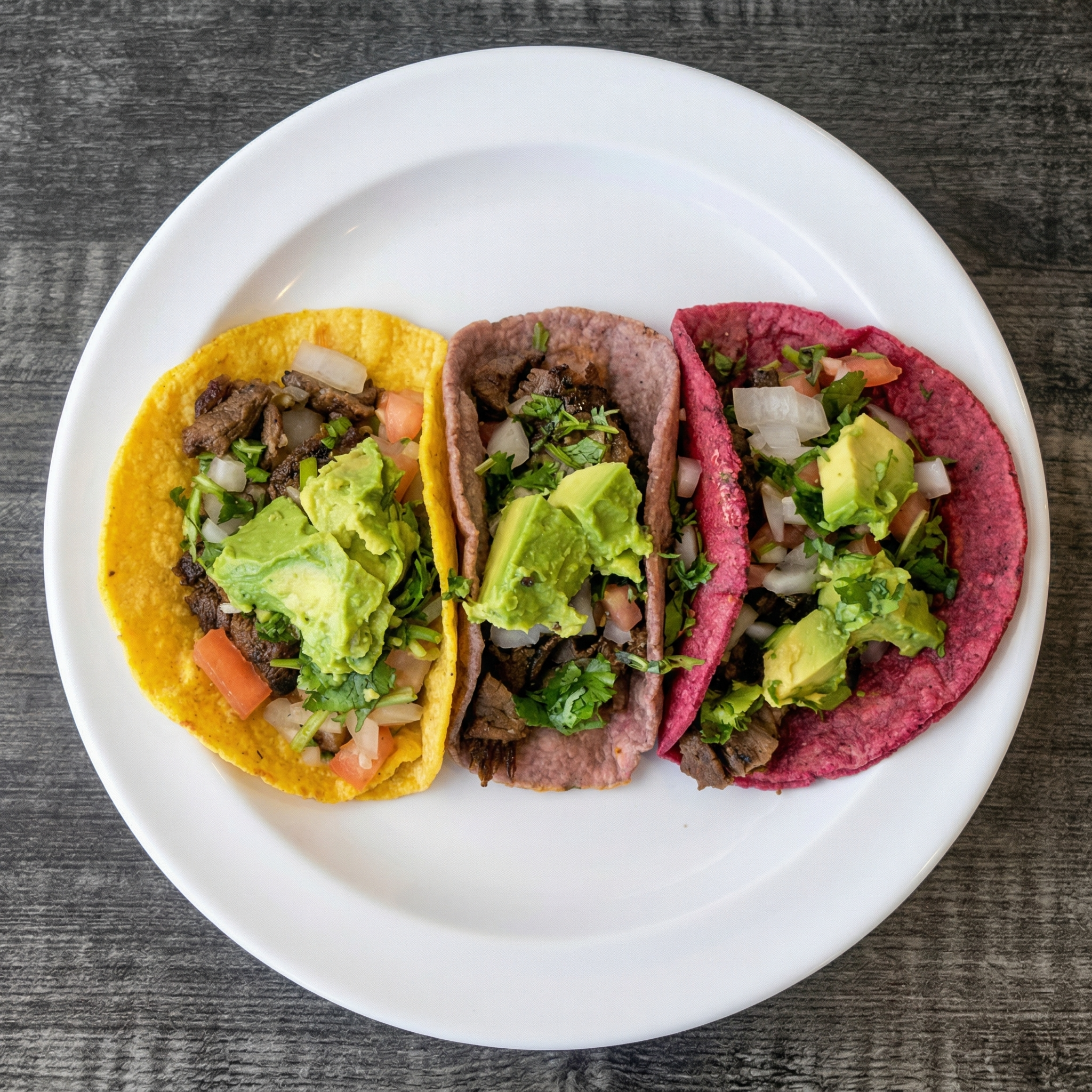 Mexican Tacos Party of 3 Tacos.