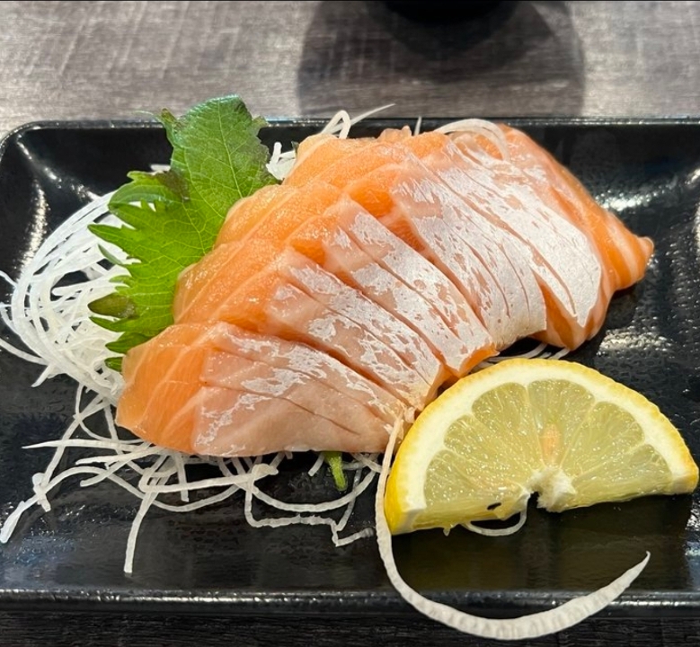 Salmon Belly Sashimi.