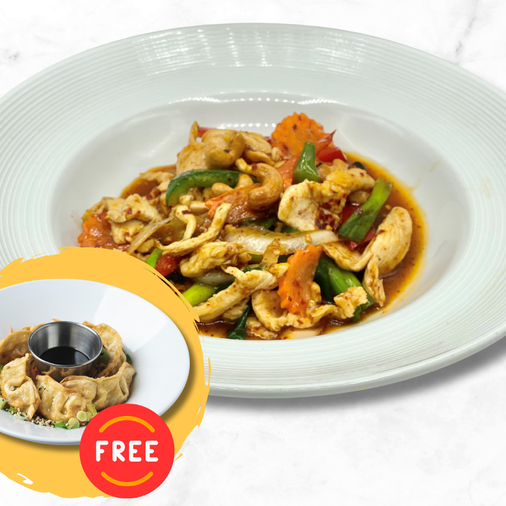 Thai Cashew - Nam Prik Phao (with FREE Vegan Gyoza).