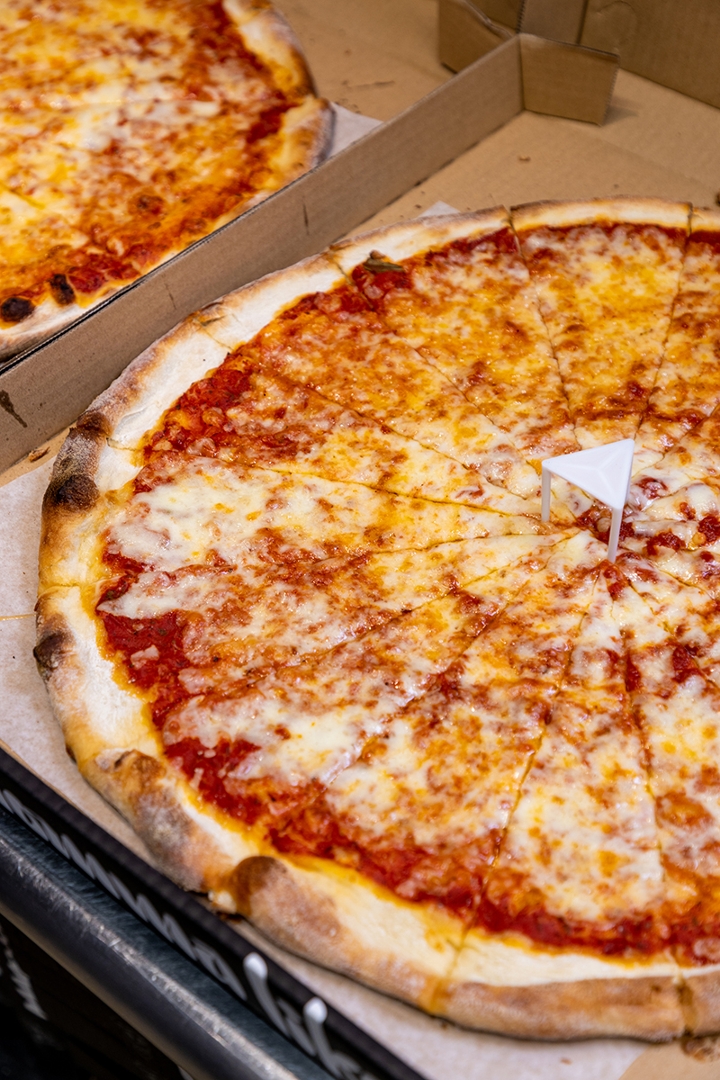 Quattro Formaggio whole pie.