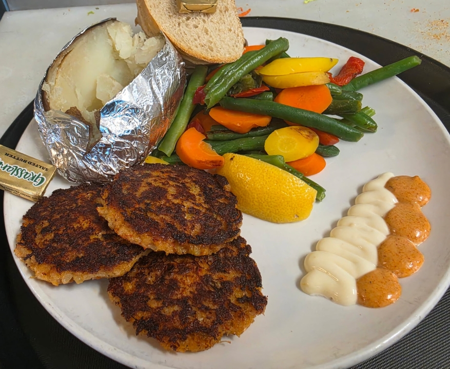 Crab Cakes Dinner.