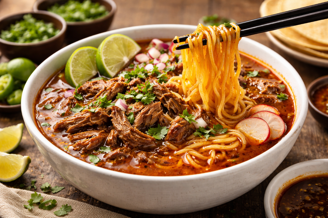 BEEF BIRRIA RAMEN.