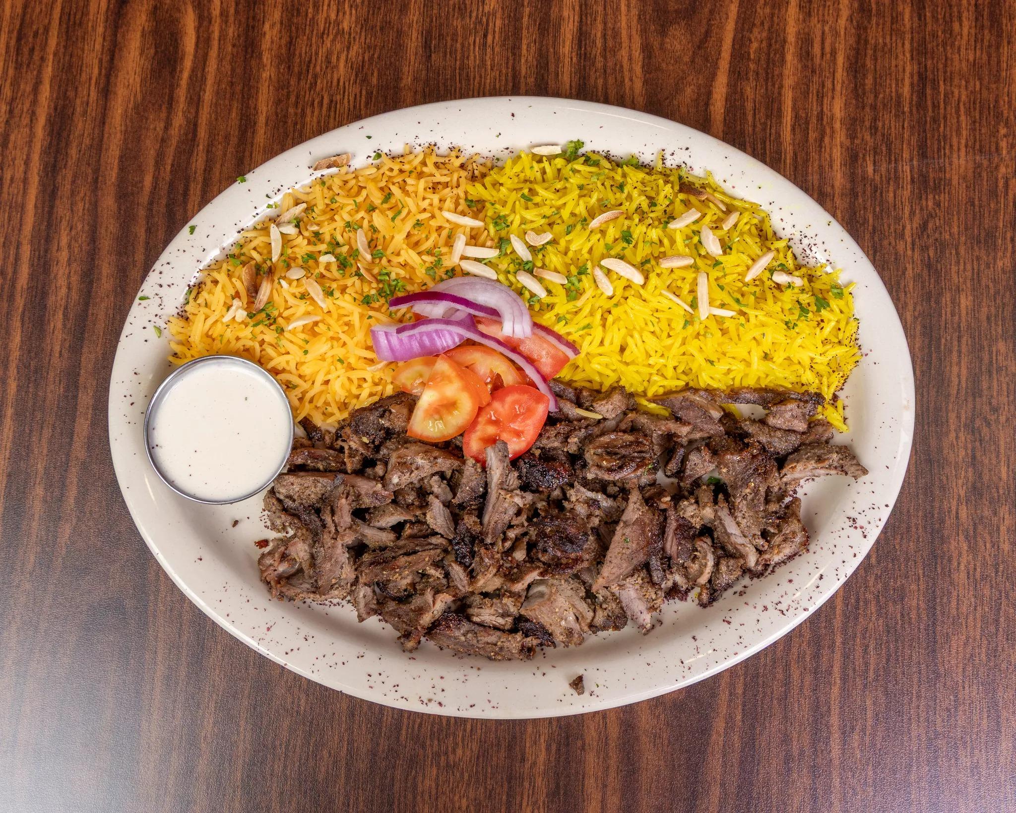 Beef Shawarma Platter.