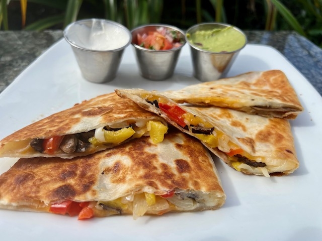 Three Cheese Quesadilla.