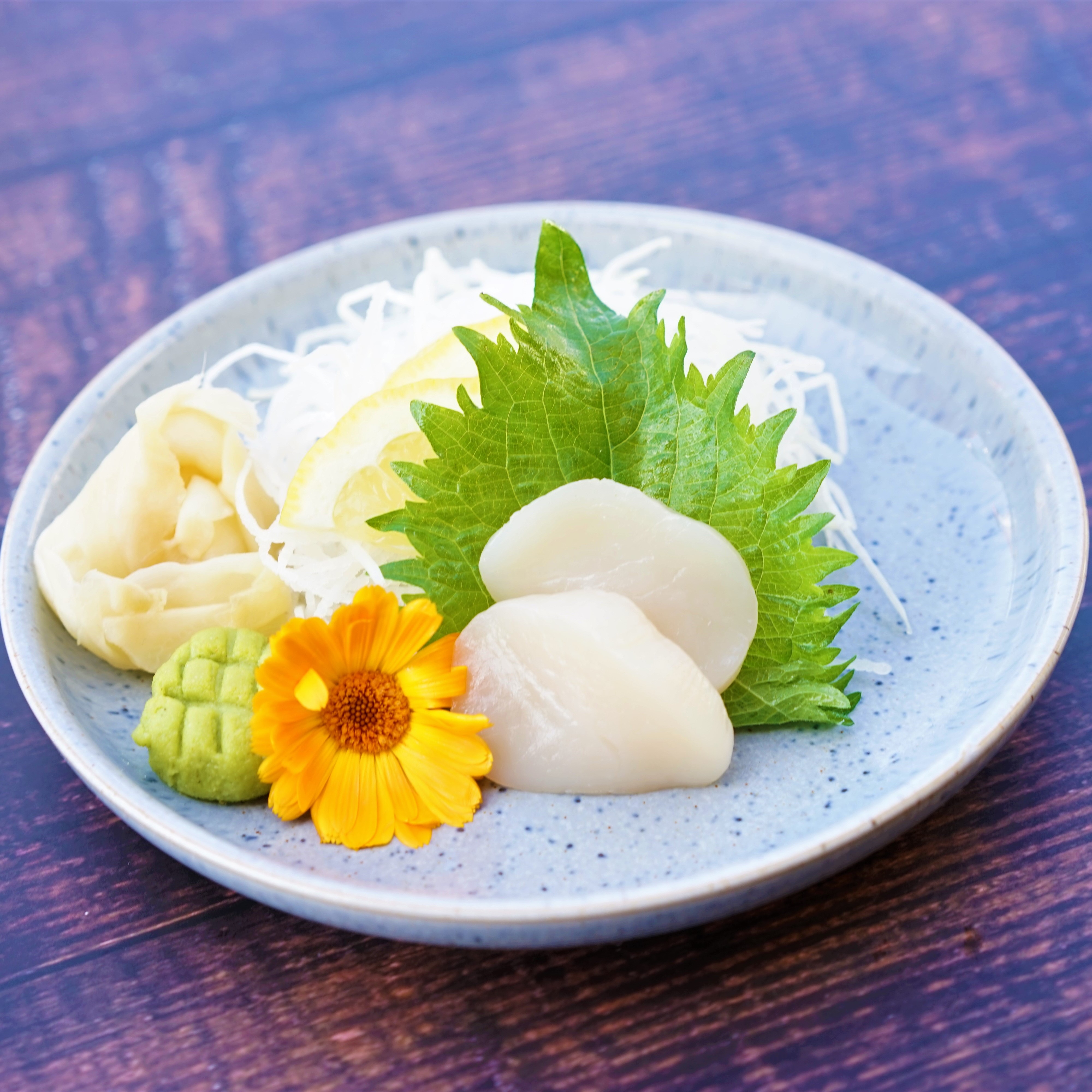 Sea Scallop Sashimi.