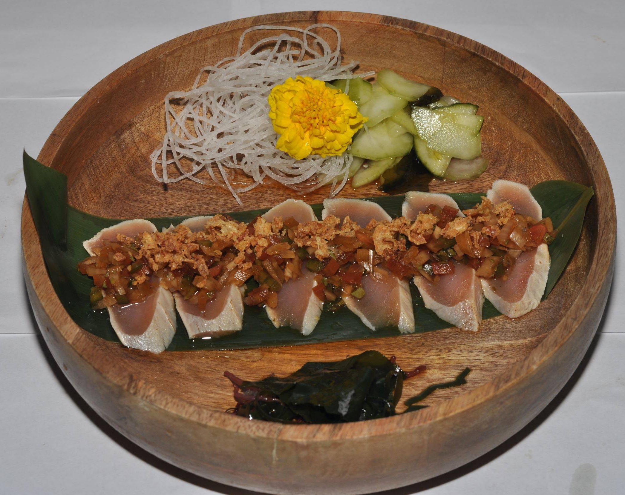 Crispy Albacore Sashimi.