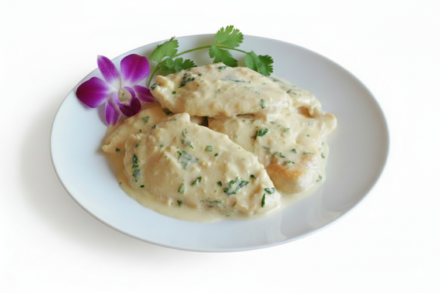 Pechuga a la Crema Alfredo Chicken Breast.